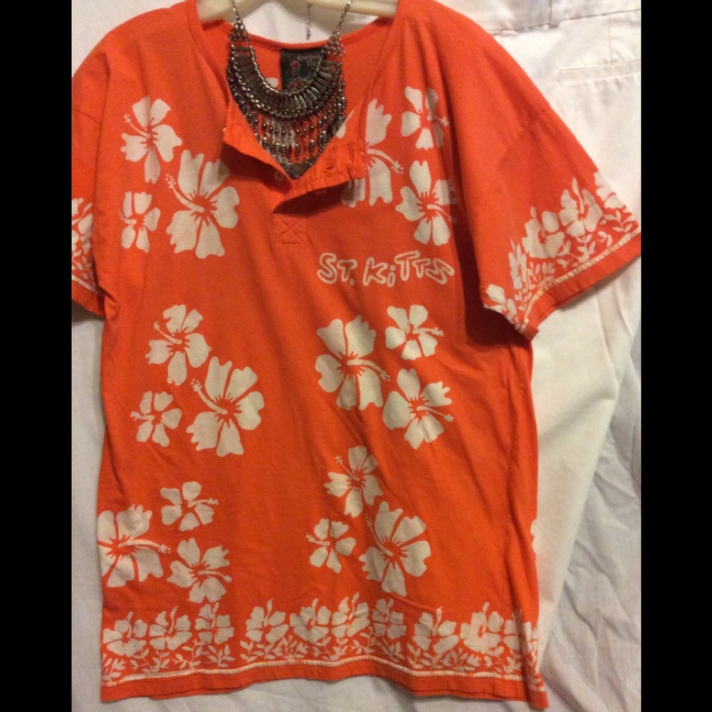 Hawaii Print Top Caribelle Batik